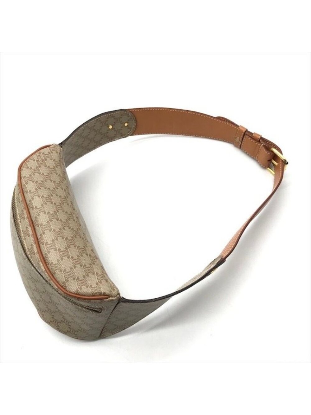 Celine Macadam Triomphe Waist Pouch Belt Bag Beige - Picture 2 of 10